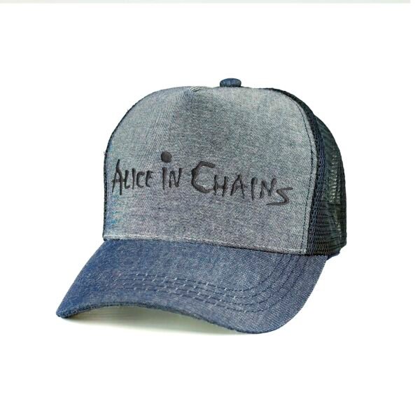 AliceInChains_Modelo1_Diagonal_Negro Gorra Alice in Chains