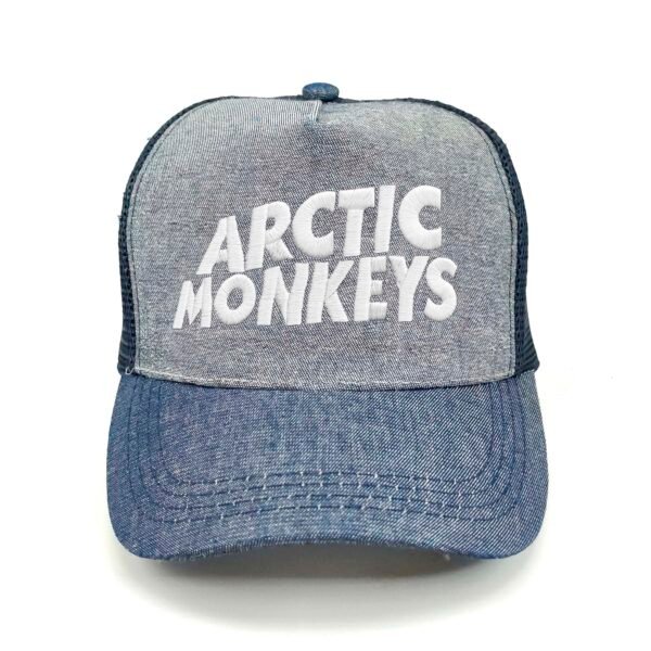 Arctic-Monkeys_Modelo1_Frente_Blanco Gorra Arctic Monkeys