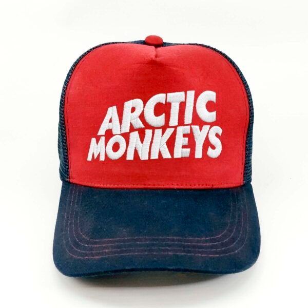 Arctic-Monkeys_Modelo6_Frente_Blanco Gorra Arctic Monkeys