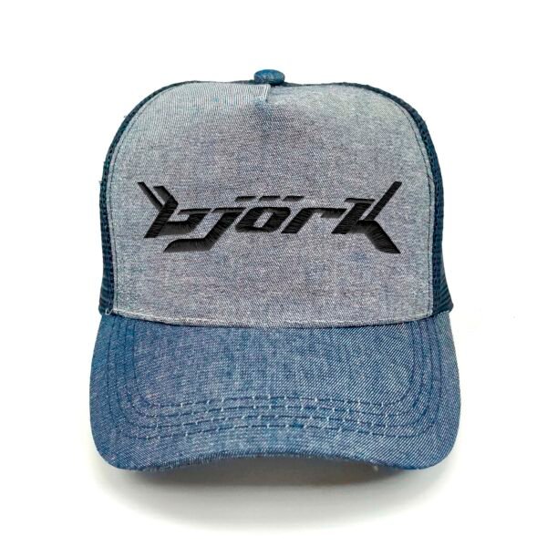Bjork_Modelo1_Frente_Negro Gorra Bjork