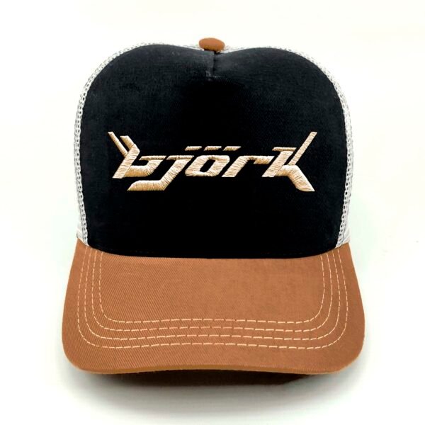 Bjork_Modelo3_Frente_Dorado Gorra Bjork