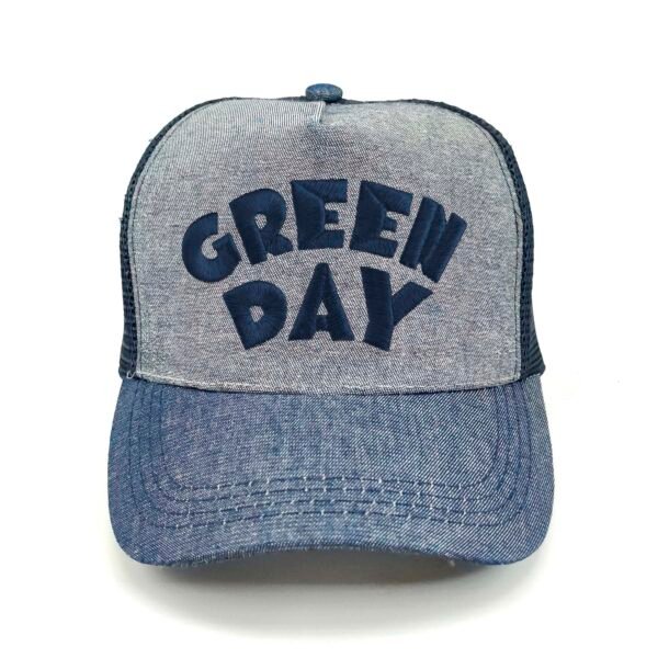 Green-Day_Modelo1_Frente_AzMarino Gorra Green Day
