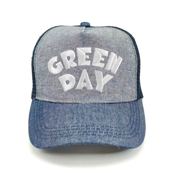 Green-Day_Modelo1_Frente_Blanco Gorra Green Day