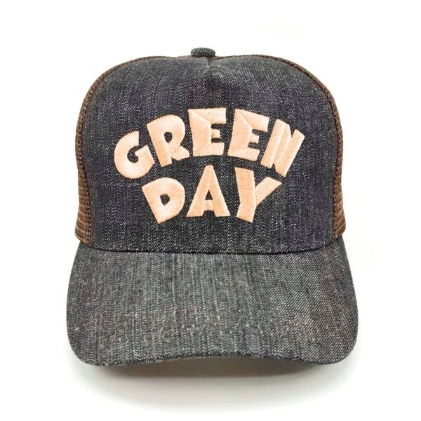 Green-Day_Modelo2_Frente_Dorado Gorra Green Day