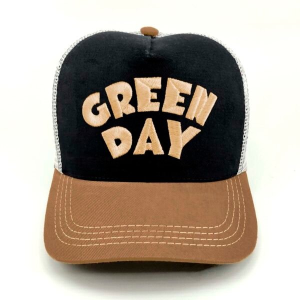 Green-Day_Modelo3_Frente_Dorado Gorra Green Day