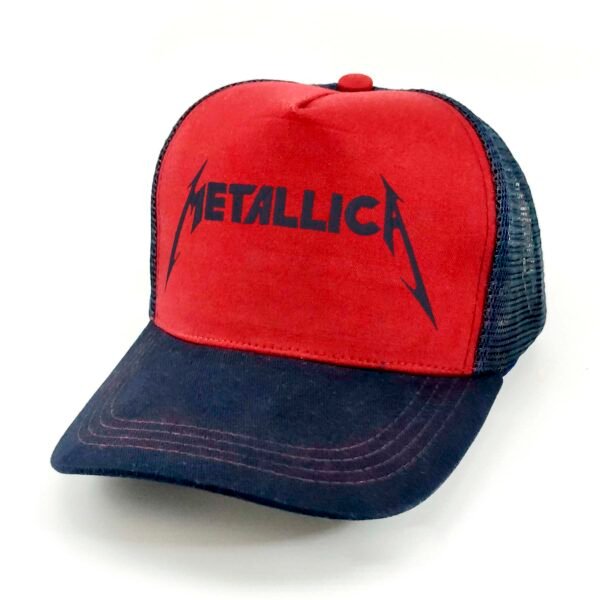 Metallica_Modelo6_Diagonal_AzMarino Gorra Metallica
