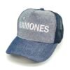 RAMONES_Modelo1_Diagonal_Blanco Gorra Ramones