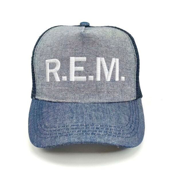 REM_Modelo1_Frente_Blanco Gorra R.E.M.