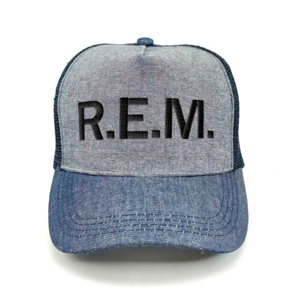 REM_Modelo1_Frente_Negro Gorra R.E.M.