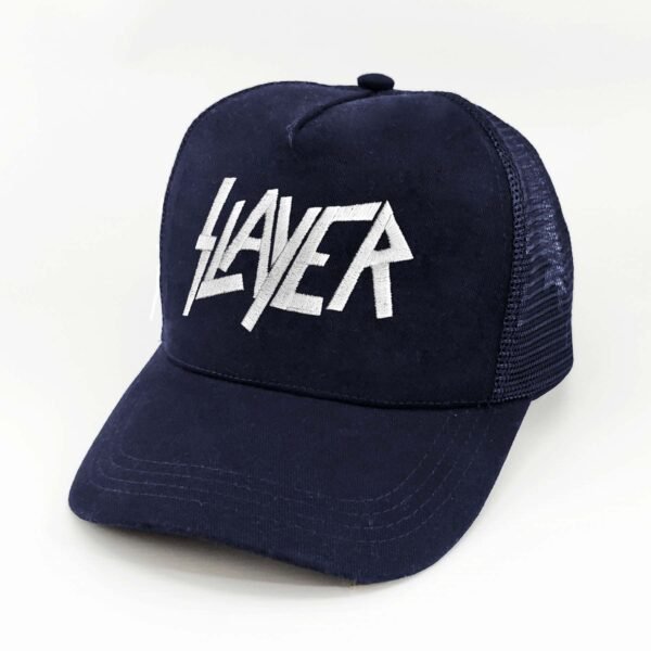 Slayer_Modelo8_Diagonal_Blanco Gorra Slayer