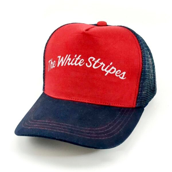 The-White-Stripes_Modelo6_Diagonal_Blanco Gorra The White Stripes