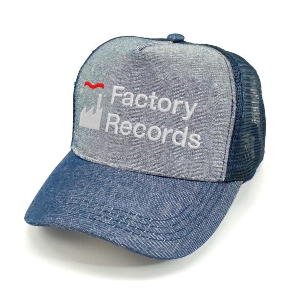 Factory-Records_Modelo1_Diagonal_Blanco Gorra Factory Records