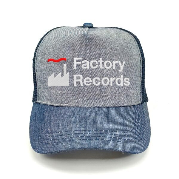 Factory-Records_Modelo1_Frente_Blanco Gorra Factory Records