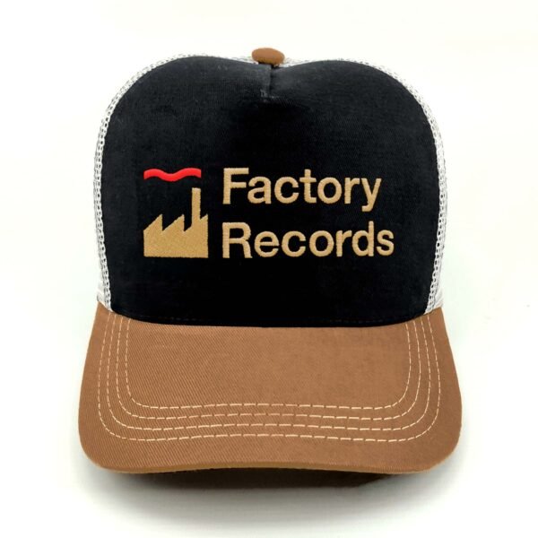 Factory-Records_Modelo3_Frente_Dorado Gorra Factory Records