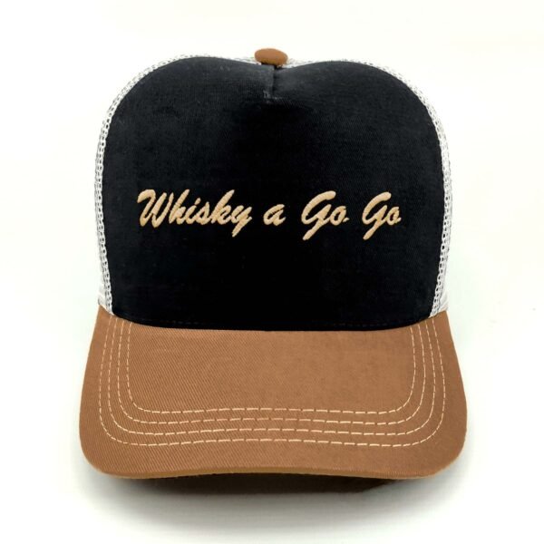 Whiskey-a-Go-Go_Modelo3_Frente_Dorado Gorra Whiskey a Go Go